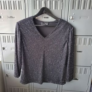 Embellished black blouse size L